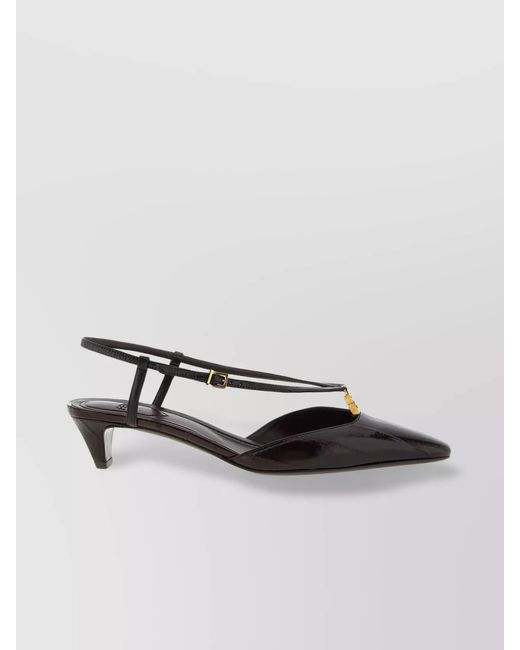 Fendi Multicolor Leather Slingback Pumps