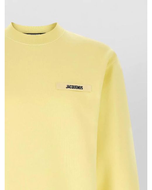 Jacquemus Yellow Cotton Relaxed-Fit Crew-Neck Sweatshirt for men