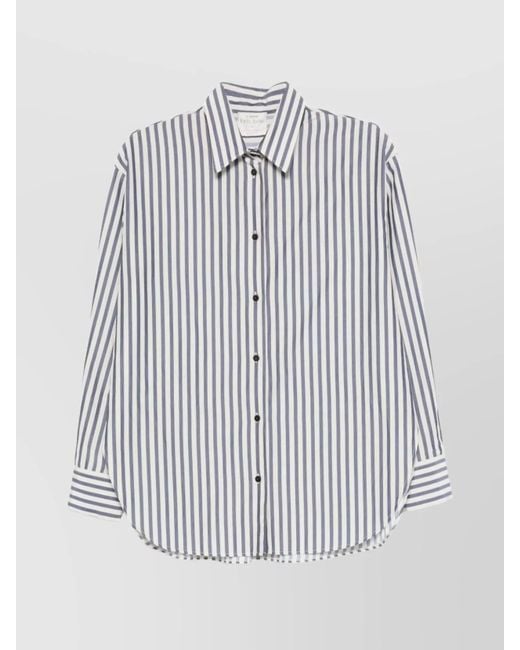 Forte_forte Gray Striped Shirt