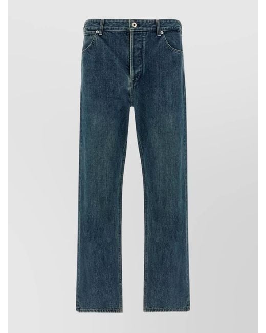 Jil Sander Blue Denim Straight-Leg Trousers for men