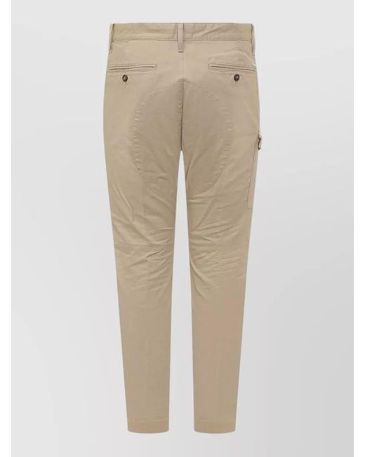 DSquared² Natural Cotton Straight-Leg Trousers for men