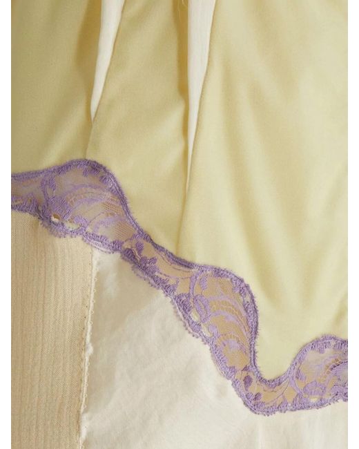 Sportmax White Lace Panel Maxi Dress