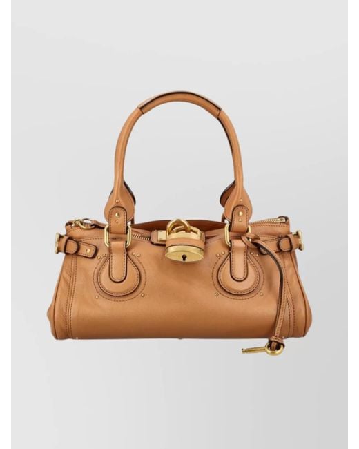Chloé Natural Leather Shoulder Bag Top Handles