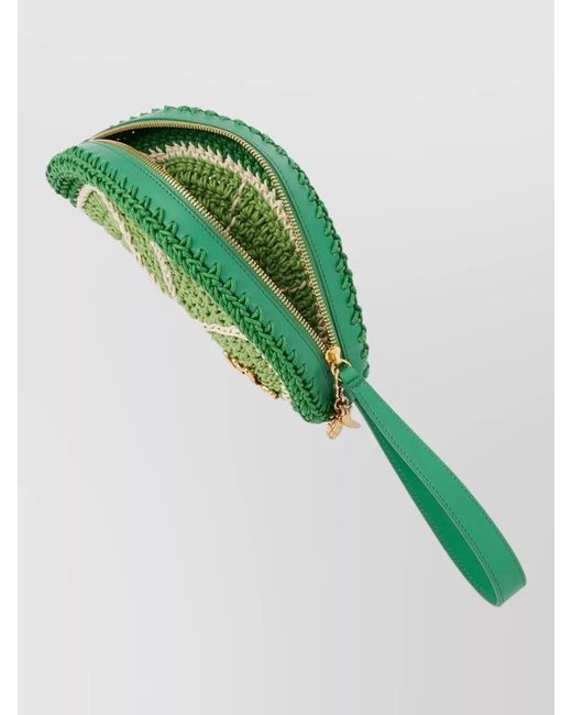 Chloé Green Tropicus Waxed Rope Mini Clutch Bag