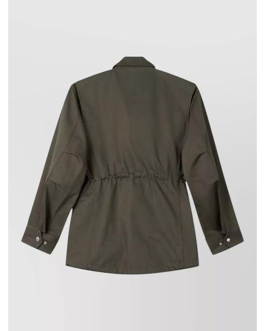 KENZO Black Military Cotton Parka High Collar Adjustable Waist for men