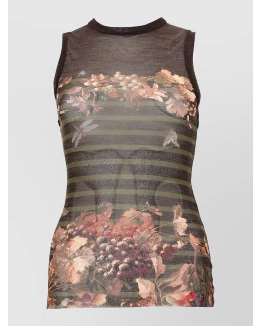 Jean Paul Gaultier Multicolor Printed Tank Top