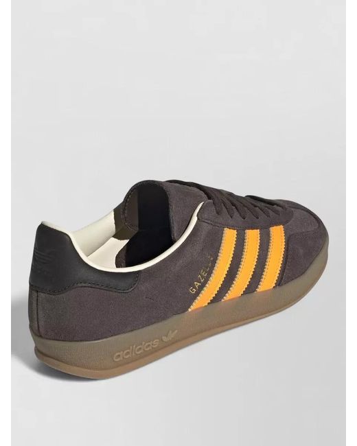 Adidas Originals Gray Suede Sneakers Rubber Sole Signature Stripes for men