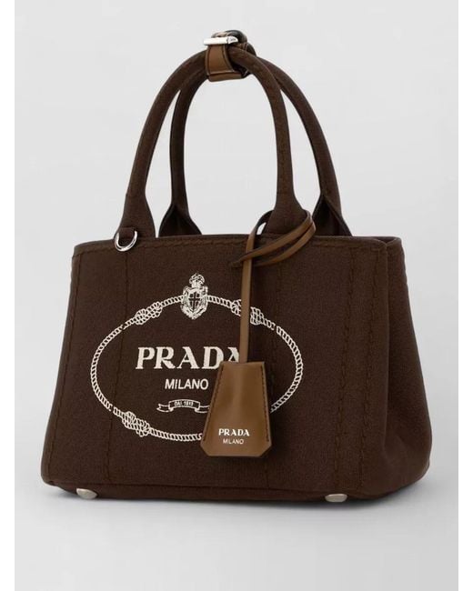 Prada Brown Na Fabric Mini Shoulder Bag