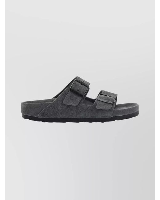 Birkenstock Gray Suede Arizona Sandals