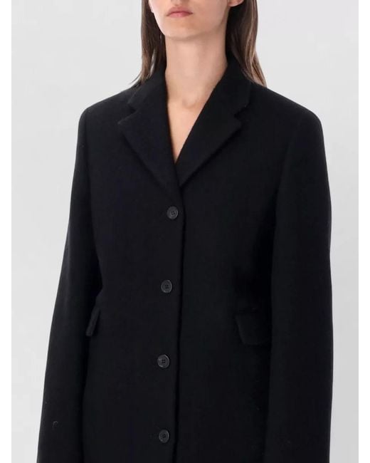 Prada Black Single Breasted Coat