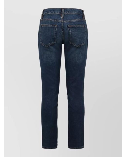 FRAME Blue Denim Slim-Fit Boyfriend Jeans