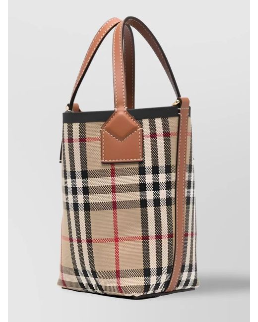 Burberry Natural London Vintage Check Mini Bucket Bag