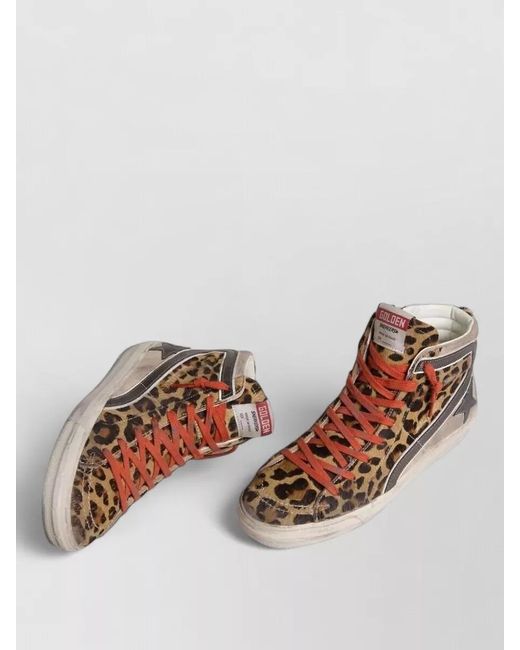 Golden Goose Deluxe Brand Red Leather High-Top Sneakers