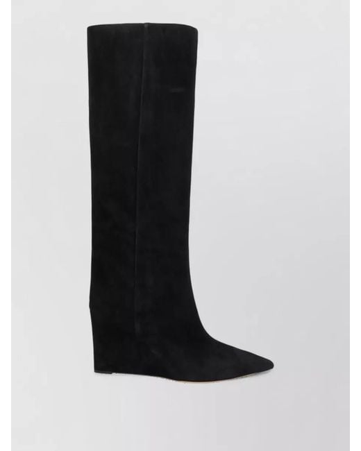 Jimmy Choo Black Suede High Wedge Boots