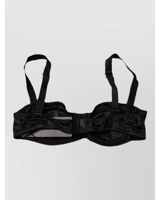 Dolce & Gabbana Black Silk Balconette Bra