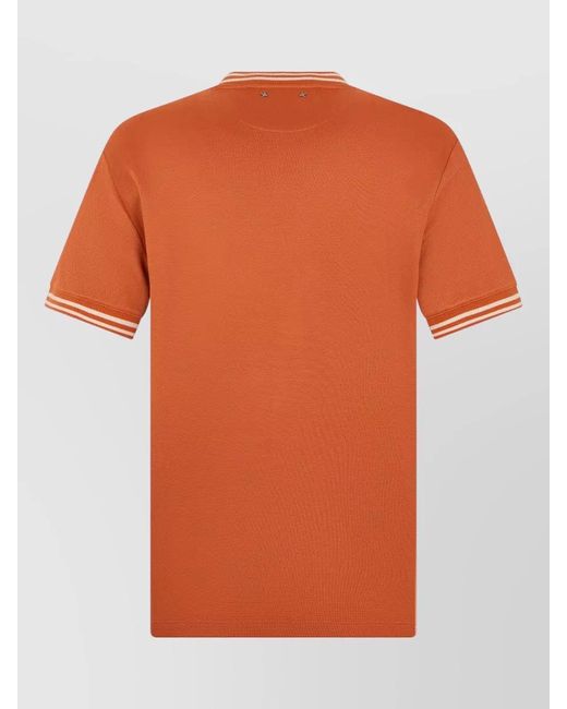 Golden Goose Deluxe Brand Orange Short Sleeve Piqué T Shirt Crew Neck for men