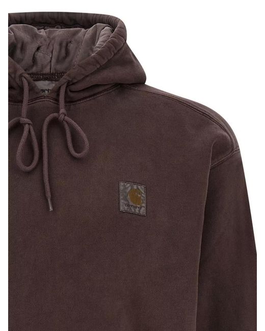 Carhartt Brown Hooded Vista Cotton Sweatshirt for men