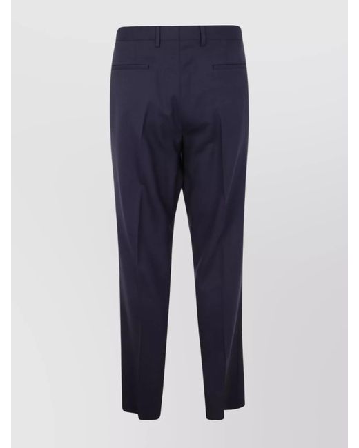 Paul Smith Blue Slim Fit Trousers Back Pockets for men