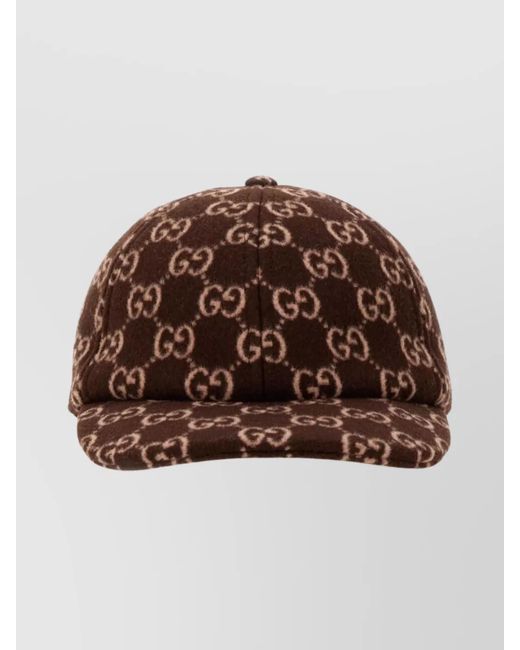Gucci Brown Wool Baseball Cap