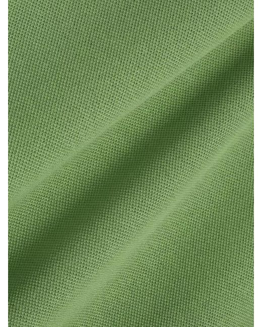 Lacoste Green Polo Shirt Short Sleeves Ribbed Collar for men