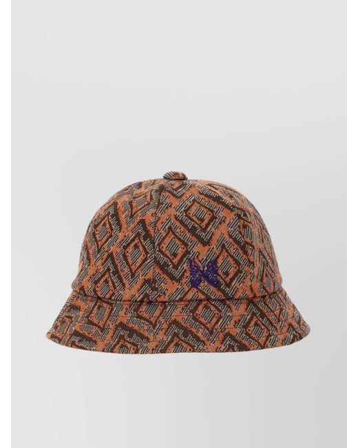 Needles Brown Printed Bucket Hat for men
