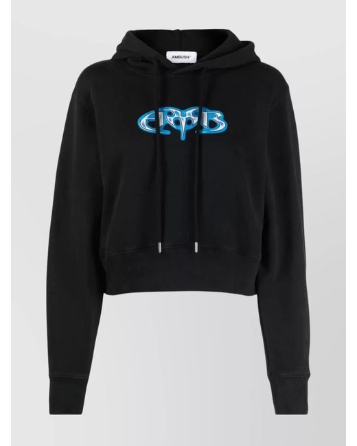 Ambush Black Graphic Cotton Hoodie
