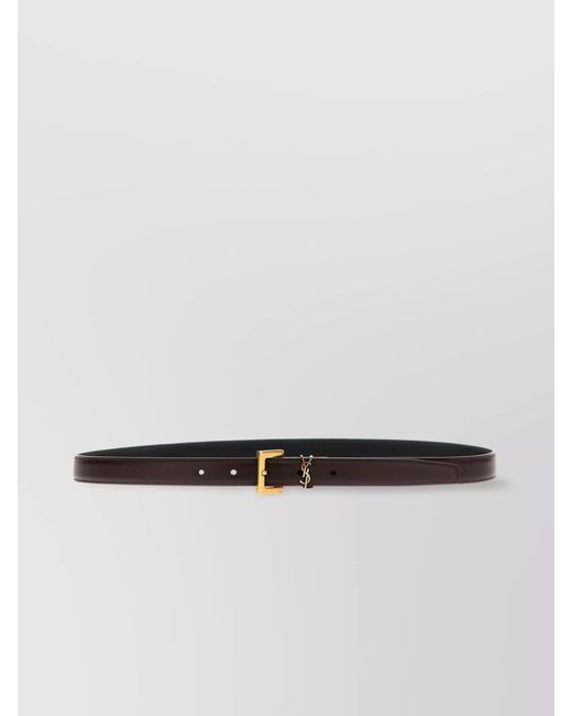 Saint Laurent Multicolor Calf Leather Slim Belt
