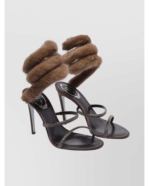 Rene Caovilla Multicolor Strappy Open Toe Heeled Sandals