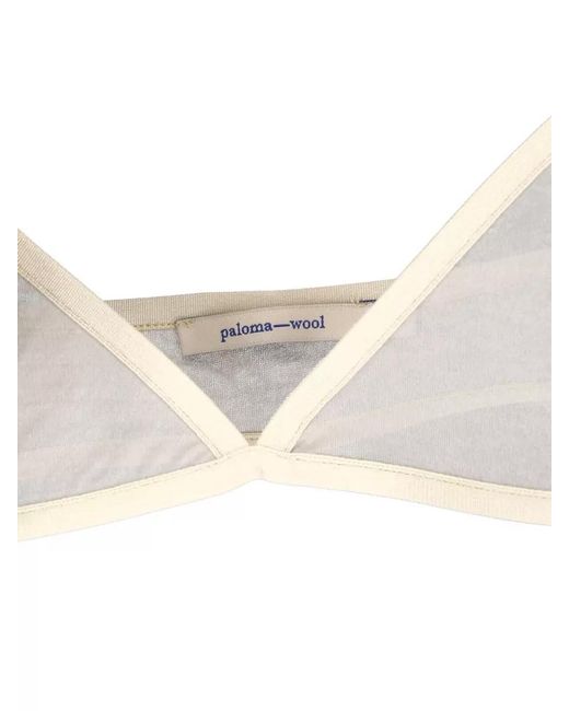 Paloma Wool Natural Sheer Underwear Top Adjustable Straps Band