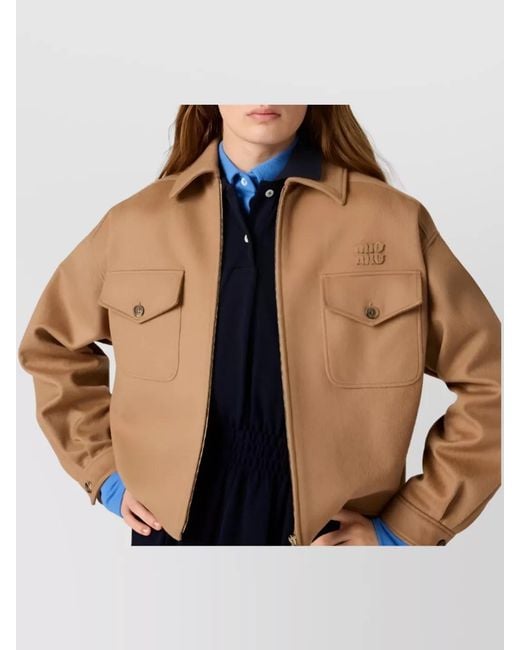 Miu Miu Natural Wool Fitted Jacket