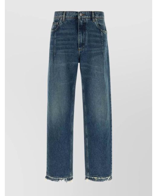 Dolce & Gabbana Blue Denim Regular-Fit Straight-Leg Jeans for men