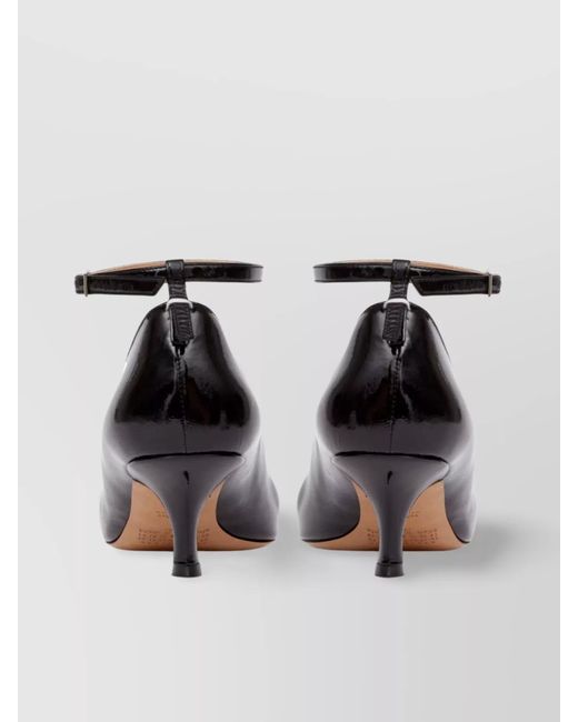 Maison Margiela White Leather 55Mm Ankle-Strap Pumps