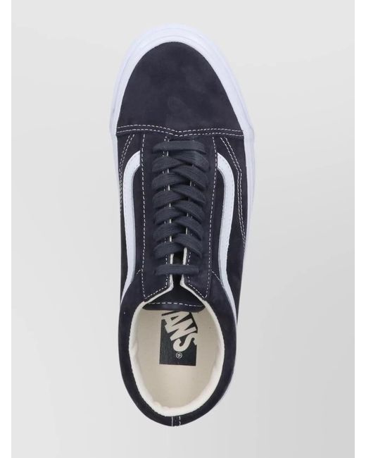 Vans Blue Leather Low Top Sneakers