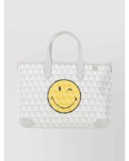 Anya Hindmarch Gray "I Am A Plastic Bag Wink" Tote Bag Xs