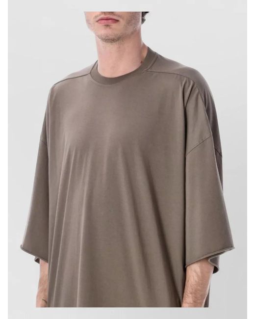 Rick Owens Gray Jumbo Oversized Cotton Jersey Crewneck T-Shirt for men