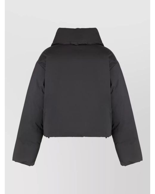Alexander Wang Black Down Jacket Removable Scarf Mid Season