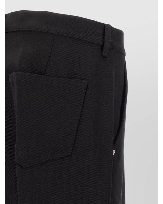 Rick Owens Black Joris Signature Pants Front And Back Pockets for men