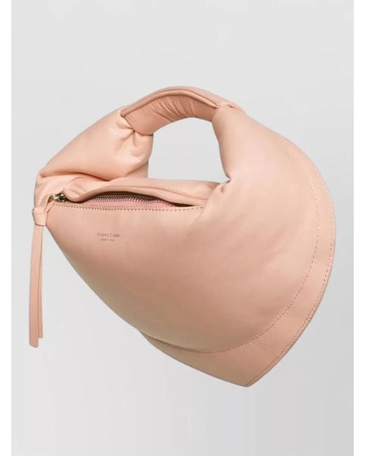 FEDERICO CINA Pink Lamb Leather Mini Bag