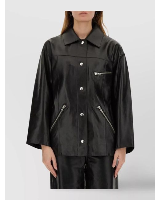 Stand Studio Black Leather Jacket