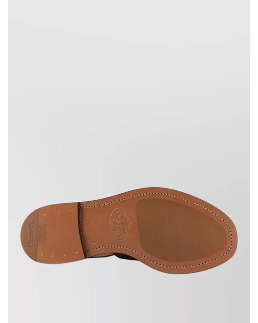 Church's Brown Fisherman Sandals Suede Finish Leather Sole for men