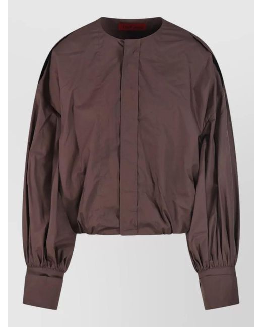 Thelatest Brown Cotton Fitted Jacket