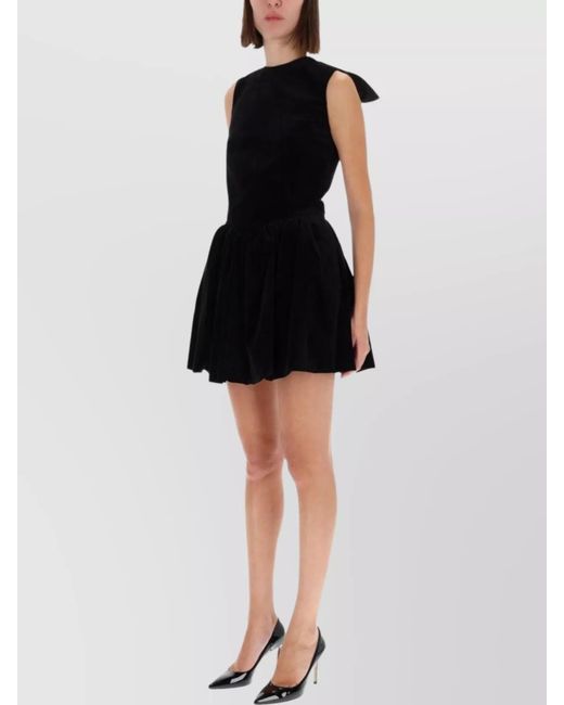 Patou Black Cotton Cropped Top