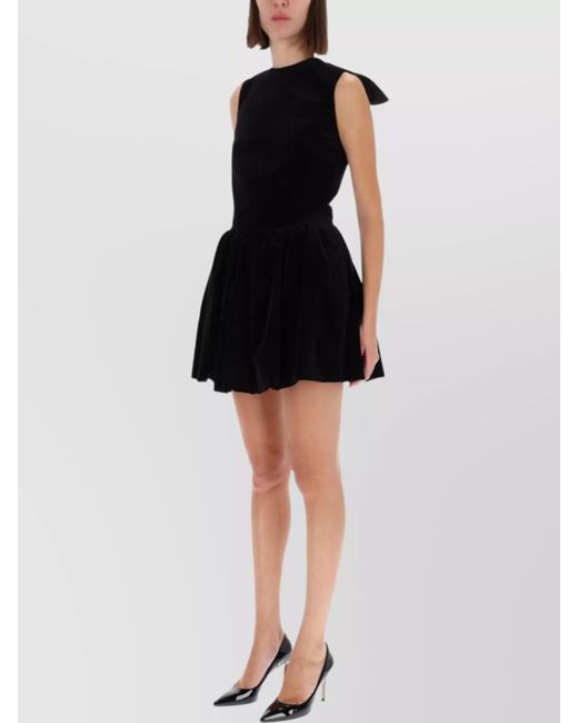 Patou Black Cotton Cropped Top