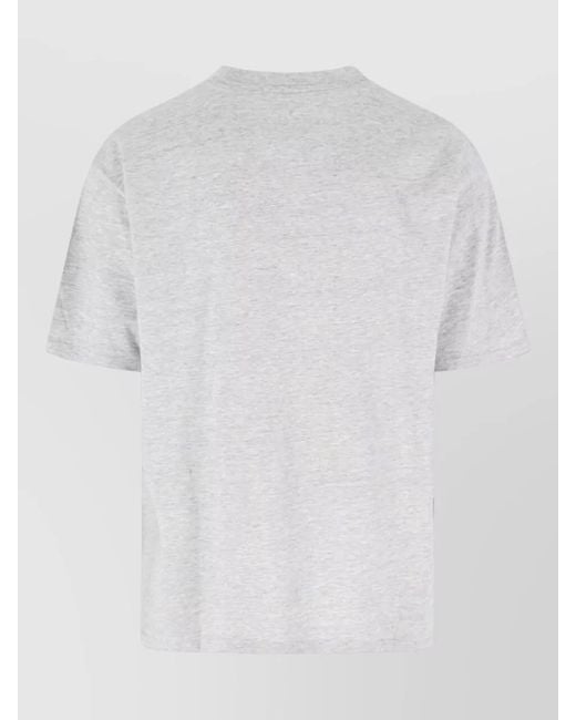 Maison Margiela Gray Graphic Crew Neck T Shirt Short Sleeves for men