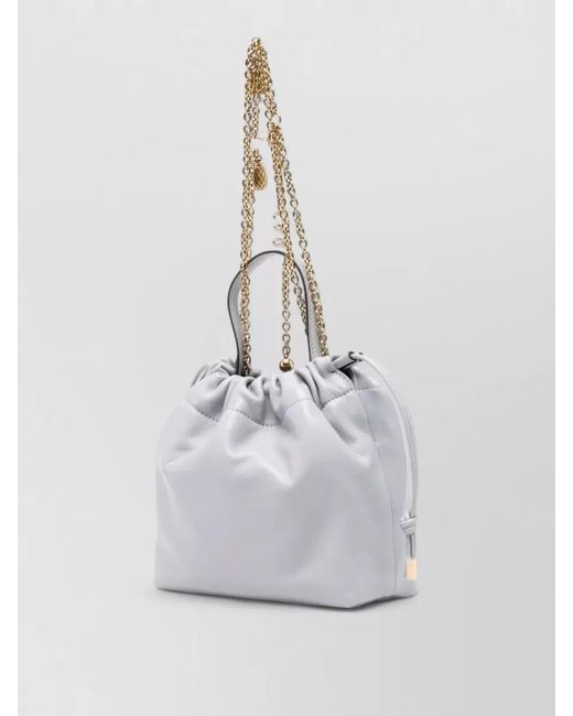 Chloé White Icon Shoulder Bag Chain Strap