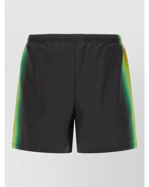 Casablanca Black Logo-Jacquard Swim Shorts for men