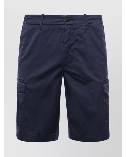 Eleventy Blue Cargo Bermuda Shorts With Flap And Side Pockets for men