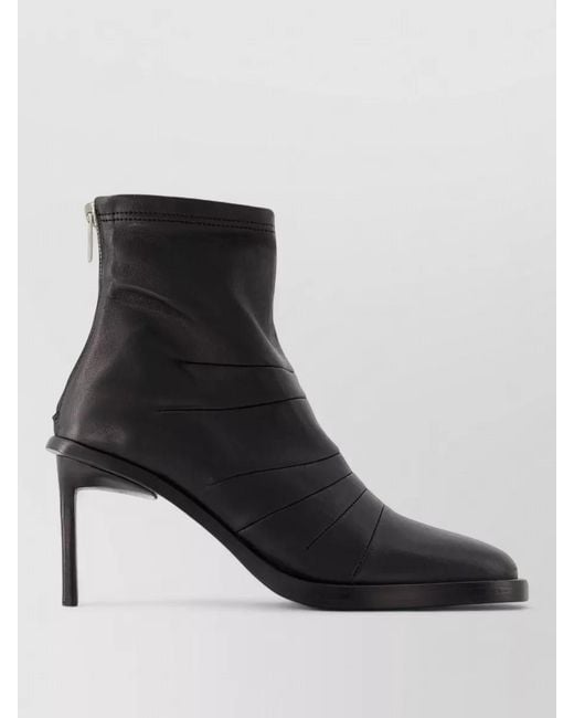 Ann Demeulemeester Black Hedy Ankle Boots Nappa Stretch Leather