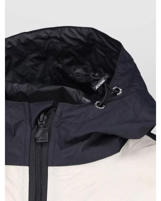 COMME DES GARÇONS PLAY Black Hooded Sweatshirt Color Block Zip Pockets for men