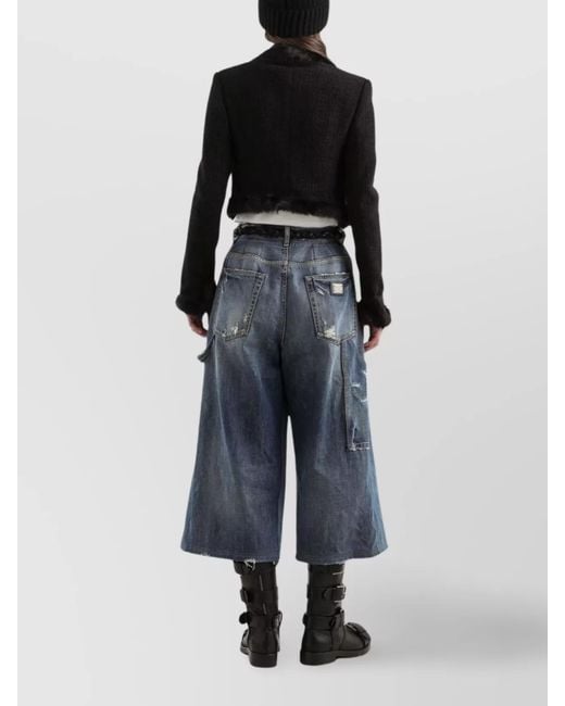 Dolce & Gabbana Blue Cropped Jeans
